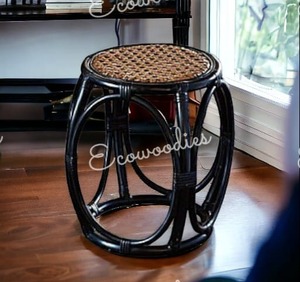 Nouveau Style rotin ottoman petites Tables basses rondes assis ottoman rotin ottoman salon meubles os incrustation Console - Product Image 2