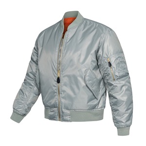 Custom Casual Zipper 100% Polyester Satin Eco-Friendly Windproof Mens Winter Bomber Jacket OEM Service Outdoor Wear - Product Image 2