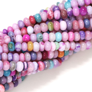 Beautiful Disco shaded opal smooth rondelle shape <b>beads</b>, 7-10mm Multi <b>color</b> shaded Opal gemstone - Product Image 6