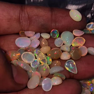 258 Uds ópalo etíope Natural en cabujón ovalado blanco de alta calidad 7x5 8x6 9x7mm 230 Cts lote piedras preciosas sueltas US $158" - Product Image 3