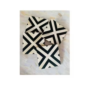 Nouveauté chaude Unique Designer Bone Inlay Coaster Top-Grade Qualité Carré Solide Vaisselle Décoration Mat & Pad - Product Image 3