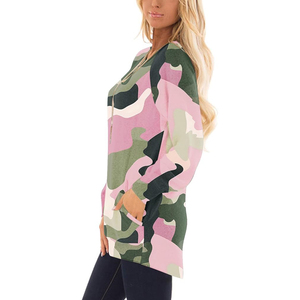 Camiseta de Manga Larga Estampada para Mujer, Tejido Transpirable y Suave, Estilo Casual, Moderno y a la Moda, Colores y Tejidos Personalizables - Product Image 2