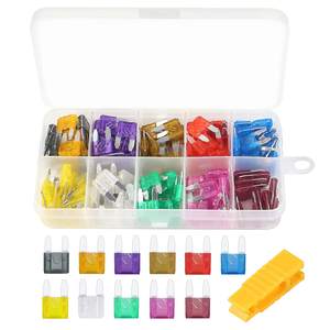 Juego de Fusibles para Automóviles y Camiones de CC de Baja Capacidad de Ruptura, 100/120 Piezas, Tipo de Cuchilla de Tamaño Pequeño, 2A-40A con Clip - Product Image 2