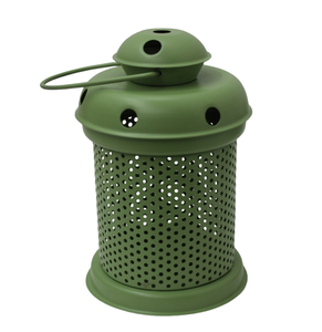 Linterna decorativa de hierro para iluminación, linterna de vela con acabado de PC gris para decoraciones navideñas, hecha a mano, al por mayor a granel - Product Image 3