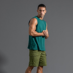 เสื้อกล้ามผู้ชายผ้าฝ้ายใส่สบายสำหรับออกกำลังกาย ฟิตเนส เพาะกาย เล่นกีฬาในยิม - Product Image 4