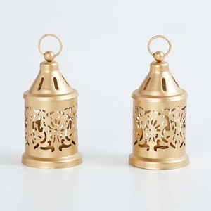 Unique Style Small <b>Candle</b> <b>Holder</b> Lantern Golden Color Laser Cut Design Modern Lighting Decor for Home & Office Use - Product Image 1