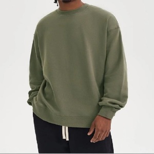 Sweat-shirt à manches longues pour hommes Logo personnalisé avec polaire douce Coupe ample en impression bouffante Logos Sweat-shirt à prix bon marché - Product Image 5