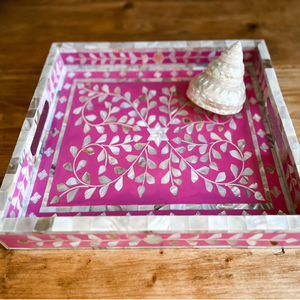 Plateau de service élégant en incrustation d'os fabriqué à la main, plateau de table basse luxueux et élégant pour la décoration de la maison, disponible au prix de gros - Product Image 6