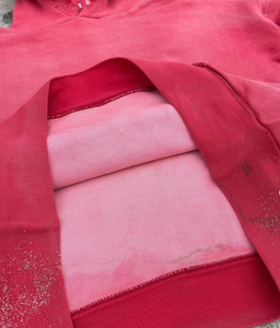 เสื้อฮู้ดผู้ชายผ้าฟลีซโอเวอร์ไซส์ผ้าคอตตอนฟอก100% ฟอกขาวสไตล์วินเทจย้อมสีย้อมตามสั่ง2025/26 500gsm 400กรัม - Product Image 3