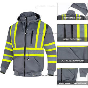 เสื้อฮู้ดกันน้ำสะท้อนแสงสำหรับผู้ชายเสื้อนอกเอวสูงน้ำหนักเบาเพื่อความปลอดภัยในไซต์งาน - Product Image 5