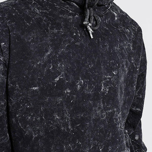 Sweat-shirts pour hommes en denim délavé de qualité supérieure fabriqués directement en usine, avec votre propre logo, sweat-shirts à capuche en denim délavé pour hommes - Product Image 5