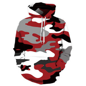 2023 Men's <b>Red</b> Camo 3D Hoodie <b>Long</b> <b>Sleeve</b> Retro Streetwear <b>T</b>-<b>Shirt</b> for Winter Camo Hoodie Sweater - Product Image 2