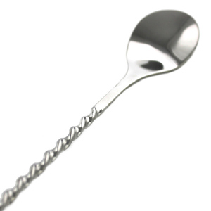 La cuchara de barra con acabado de cobre cuenta con un pequeño disco plano en un extremo, perfecto para revolver y poner cócteles. Exportación artesanal casera - Product Image 2