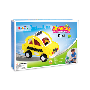 Jeu de puzzle 3D éducatif sur le thème des taxis pour enfants de 5 à 7 ans, 31 pièces, modèle de véhicule mobile en plastique - Product Image 3