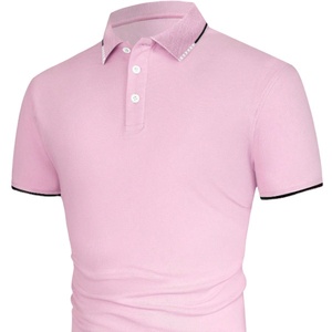 Chemise personnalisée pour hommes Nouveau design Vêtements décontractés Motif solide tricoté 100% coton à manches courtes Toutes les couleurs personnalisées disponibles - Product Image 1