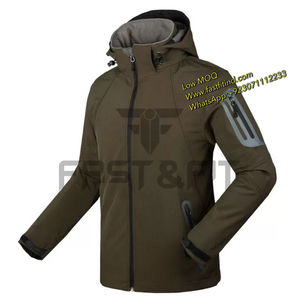 Jaket-Chaqueta de seguridad para hombre, cortavientos personalizado de carcasa suave, impermeable, para construcción - Product Image 6