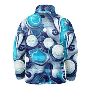 Nouvelle arrivée Veste matelassée entièrement sublimée pour homme Design personnalisé Tissu respirant Multicolore Manches longues Veste à bulles pour homme - Product Image 5