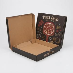 Boîtes à pizza en carton ondulé personnalisées avec logo, plusieurs styles imprimés, pour livraison rapide de plats à emporter, en gros - Product Image 1