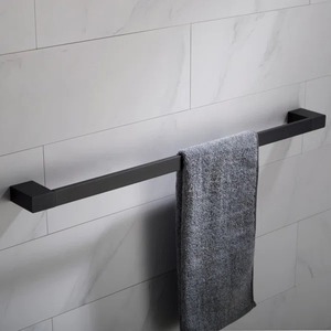 Modern Wall Mounted Metal <b>Towel</b> Holder With Sleek Finished Providing Space Saving Storage And Stylish Bathroom Appeal - Product Image 5