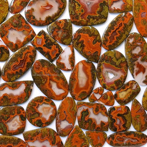 Pierre précieuse polie en gros de cabochon d'agate de couture naturelle pour la fabrication de bijoux Formes et tailles personnalisées disponibles en vrac - Product Image 1