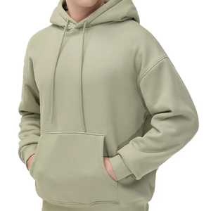 OEM Logo personnalisé unisexe broderie coton polaire imprimé hommes pull-over plaine polaire sweat à capuche - Product Image 5