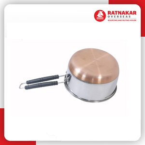 Casserole avec couvercle du fabricant direct Design élégant Base plate en acier inoxydable Fond en cuivre Casserole avec couvercle Ustensiles de cuisine - Product Image 2