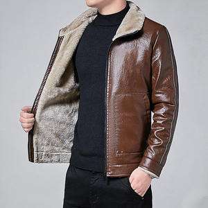 Vestes en cuir pour hommes, style streetwear d'hiver, très vendues - longueur régulière, respirantes, imperméables et chauffantes, prix raisonnable - Product Image 3