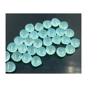 พลอยคาลซิโดนีสีฟ้าน้ำทะเลทรงหลวมทรงลูกแพร์ขนาด12X12มม. - Product Image 5