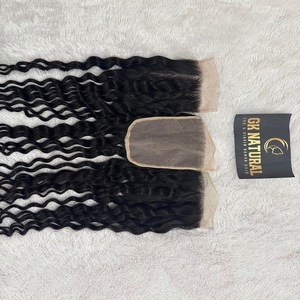 Extension de cheveux humains indiens 6x6 fermeture à dentelle style bouclé profond cheveux traités cheveux de bonne longueur - Product Image 4