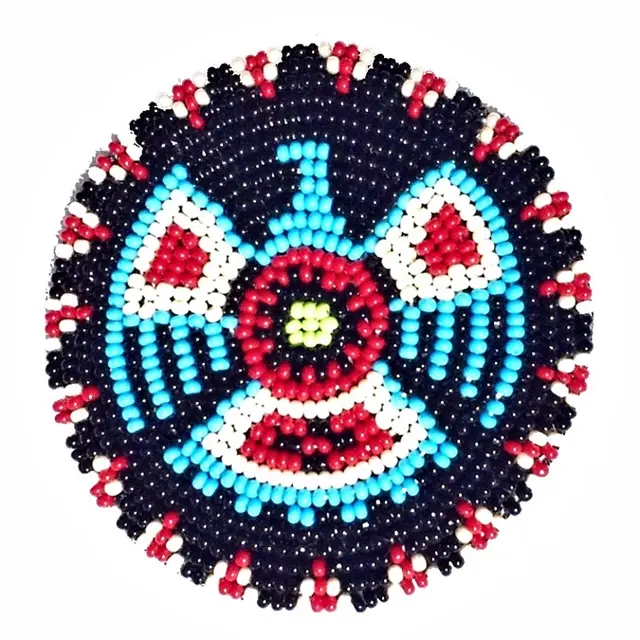 Blue Thunder Bird Beaded Handmade Patches Patches Pearl Beaded Ethnic Beadwork Native Crafts