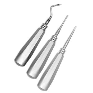 Ensemble de 3 Élévateurs Dentaires pour Chirurgie Apicale, Instruments Manuels en Acier Inoxydable, Base de Sécurité ISO13485, Outils Chirurgicaux - Product Image 3