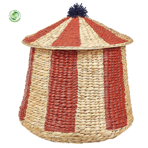 Cesta de tienda de circo de ratán de jacinto de agua Materiales naturales que son seguros para la salud y estéticamente agradables, al por mayor. - Product Image 1