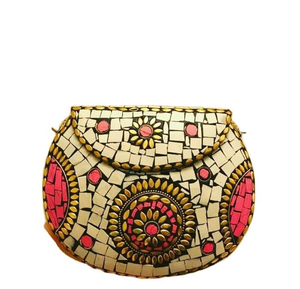 Sac pochette en métal mosaïque et sac à bandoulière magnifiquement artisanal importé sac à main en métal et mosaïque par LUXURY CRAFTS - Product Image 1
