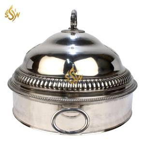 Casserole de nourriture de décoration de table d'acier inoxydable poli par miroir brillant marmite chaude très exigeante dernière collection marmite ronde de nourriture - Product Image 1