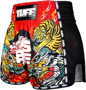 Diseño personalizado MMA Fight Shorts Vibrant Dye-Pantalones cortos sublimados con aberturas laterales y cordón (MOQ bajo) - Product Image 3