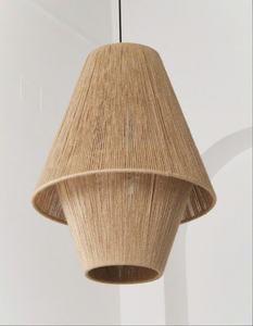 Abat-jour suspendu vintage en jute, décoration en gros moins cher - Product Image 4