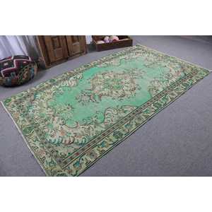 พรมวินเทจ ขนาด 5.2x8.7 ฟุต พรมตุรกี พรมขนสัตว์สีเขียวสไตล์โอเรียนทัล - Product Image 2