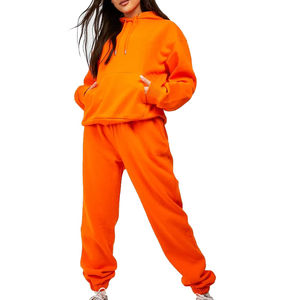 Nouvel ensemble de survêtement d'hiver pour femme, style streetwear, couleur et taille personnalisables, 100 % coton, séchage rapide, respirant, doublure polaire, entraînement, jogging - Product Image 1