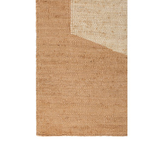 พรมปูพื้นสีน้ำตาลเบจ ลายทอแบบเรียบ ทำจากปอกระเจา ทำมือ ลายแบบนามธรรม รูปทรงสี่เหลี่ยมผืนผ้า สำหรับบ้าน ห้องโถง ห้องนั่งเล่น ห้องนอน-PDJT-385 - Product Image 4