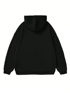 Sudadera con capucha de algodón 100% para hombre, sudadera cómoda de lana con logotipo personalizado, diseño impreso, temporada de invierno, cuello con capucha, talla XS - Product Image 4