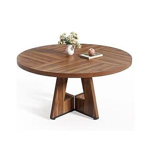 Juego de Mesa de Centro de Madera Antigua con Tonos Naturales Cálidos y Estilo de Artesanía Clásica - Product Image 1