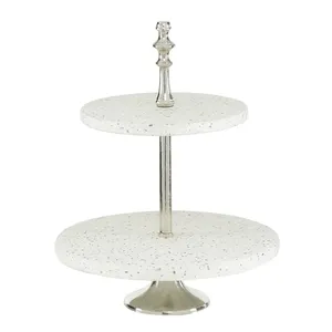 Ensemble de 3 supports ronds pour gâteaux et désert Qualité supérieure Différentes tailles Argenterie Supports à gâteaux en métal poli miroir - Product Image 4