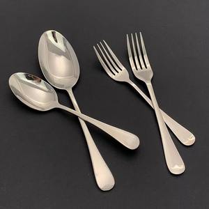 Bulk Silver <b>Knife</b> Fork Spoon Cutlery <b>Set</b> Stainless Steel Unique Handle Flatware Silverware <b>Set</b> for Wedding Party - Product Image 2