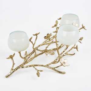 Candelabros de hierro hechos a mano de primera calidad, votivos de Metal, decoración navideña para el hogar, vela elegante de lujo, acento Floral - Product Image 5