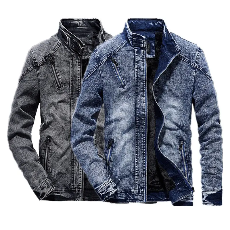 Denim Men Jackets New Style Coats Zipper Cotton Material High Quality Male Casual Classic Blue Black Fashion Jeans Clothing