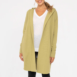 Private Label <b>Longline</b> Hoodie for <b>Women</b> Custom Design OEM <b>Fleece</b> Pullover Oversized Style Cotton Blend Eco-Friendly for Winter - Product Image 1