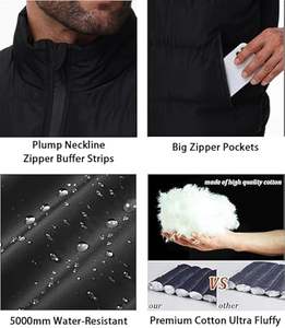 Factory Direct <b>Sale</b> Best Selling Men's Winter Casual High Quality Breathable Customized Puffer Vest <b>Zipper</b> 100% Polyester - Product Image 6