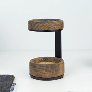 Compact Solid Wooden Pen Holder Stylish <b>Desk</b> Organizer Small Handmade Pencil Stand <b>Office</b> Home <b>Accessory</b> Handcrafted From India - Product Image 1