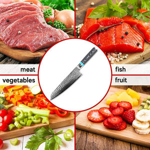 Cuchillo Kiritsuke de Alta Calidad Estilo Japonés, 33 Capas de Acero Damasco VG10, Hoja Forjada y Martillada de 8 Pulgadas con Mango de Micarta - Product Image 6