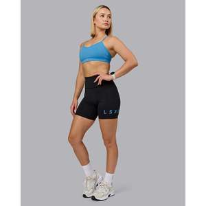 Soutien-gorge de sport Rush - Bleu azur rembourré, grande taille, pour yoga, gym et entraînement - Product Image 4